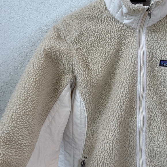 Patagonia Zip Up Jacket Fuzzy Off White Cream Size Large - Picture 3 of 12